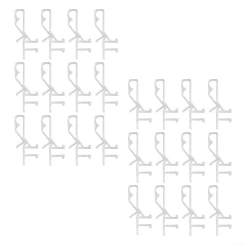 Secure 24 Stück Volant-Clips für Fensterrollos, transparente Kunststoff-Halterungen Secure 24 Stück Volant-Clips für Fensterrollos, transparente Kunststoff-Halterungen von Gettimore