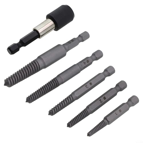 Zuverlässiges 6-teiliges Schraubenentferner-Set, perfekt zum Herausziehen von gebrochenen Schrauben und Schrauben, ideal für den privaten und allgemeinen Gebrauch Zuverlässiges 6-teiliges Schraubenentferner-Set, perfekt zum Herausziehen von gebrochenen Schrauben und Schrauben, ideal für den privaten und allgemeinen Gebrauch von Gettimore
