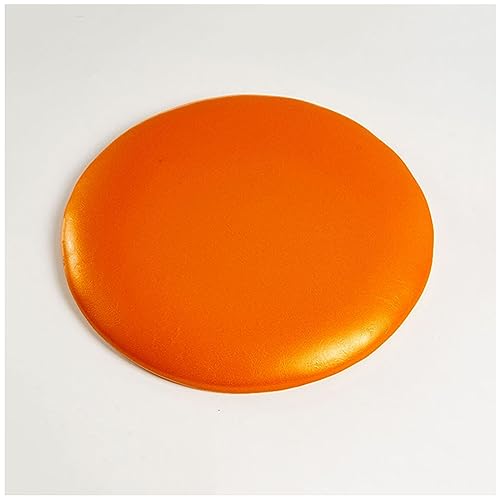 Ghjceviov Runde rutschfeste Sitzpolster, Barstuhlkissen, Ledersitzkissen for Hohe Hocker, Stuhlpolster for Den Außenbereich, Wasserdichtes Sitzauflage Für Bürostühle (Color : Orange, Size : 35 * 3cm) von Ghjceviov