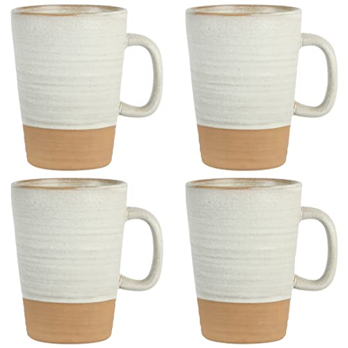 Gibson Elite Dreamweaver Becher-Set, Terrakotta, 482 ml, Sandcreme, 4 Stück von Gibson Elite