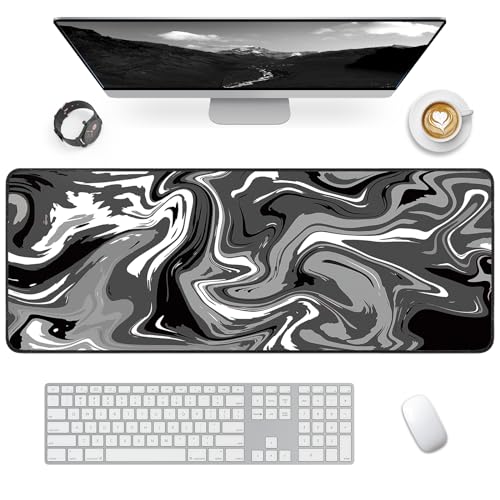 Giecy Gaming Mauspad XXL, Mousepad Groß 800x300mm,Schreibtischunterlage mit Rutschfester Gummibasis,Desk Mat für Tastatur, PC, Laptop(Abstrakte Flüssigkeit) von Giecy