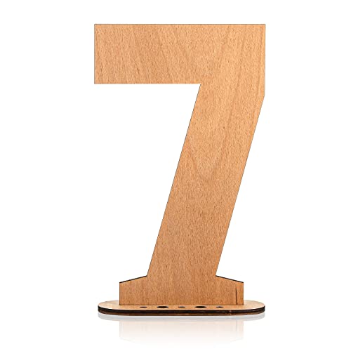 Giftota - DIY Holz-Schild Gästebuch - Gästebuch Geburtstag 7 Holz - 7 Geburtstag Jubiläum - Deko Zahlen 7 Jahre mit Jahreszahlen - Geschenk für 7 Jahre Mann Frau - Dekorationen für Jubiläen, Partys von Giftota