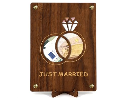 Giftota Geldgeschenk Hochzeit - Just Married - Hochzeitsgeschenke für Brautpaar, Geldgeschenke Verpackung mit Hochzeitskarte von Giftota