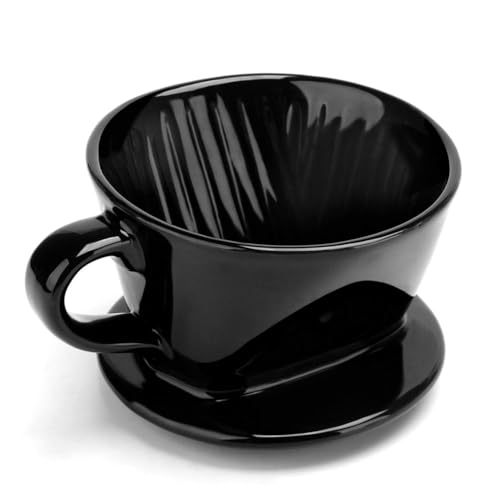 Ginobili Kaffeefilterbecher, Einzelbecher-Kaffeetropfer Aus Schwarzer Keramik, Wiederverwendbarer Filtertropfhalter, Langlebig, Einfach zu Verwenden. Ginobili Kaffeefilterbecher, Einzelbecher-Kaffeetropfer Aus Schwarzer Keramik, Wiederverwendbarer Filtertropfhalter, Langlebig, Einfach zu Verwenden. von Ginobili