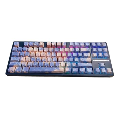 Glanhbnol 135 Tasten Double Shot PBT Tastenkappen Blumen Tastenkappen Set Seitendruck Hintergrundbeleuchtungs Tastenkappen Für Mechanische Tastatur Seitendruck Tastenkappe von Glanhbnol