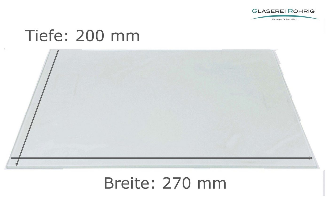 Glaserei Rohrig Regal Glasplatte, Glasregal - Satinato 6 mm - (139,59 EUR/qm) - Viele Maße! von Glaserei Rohrig