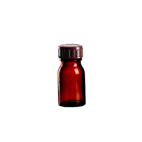 5 x Braunglasflasche 30ml / Medizinflasche inkl. Standard-Schraubverschluss braun DIN 28 von Glasflaschen