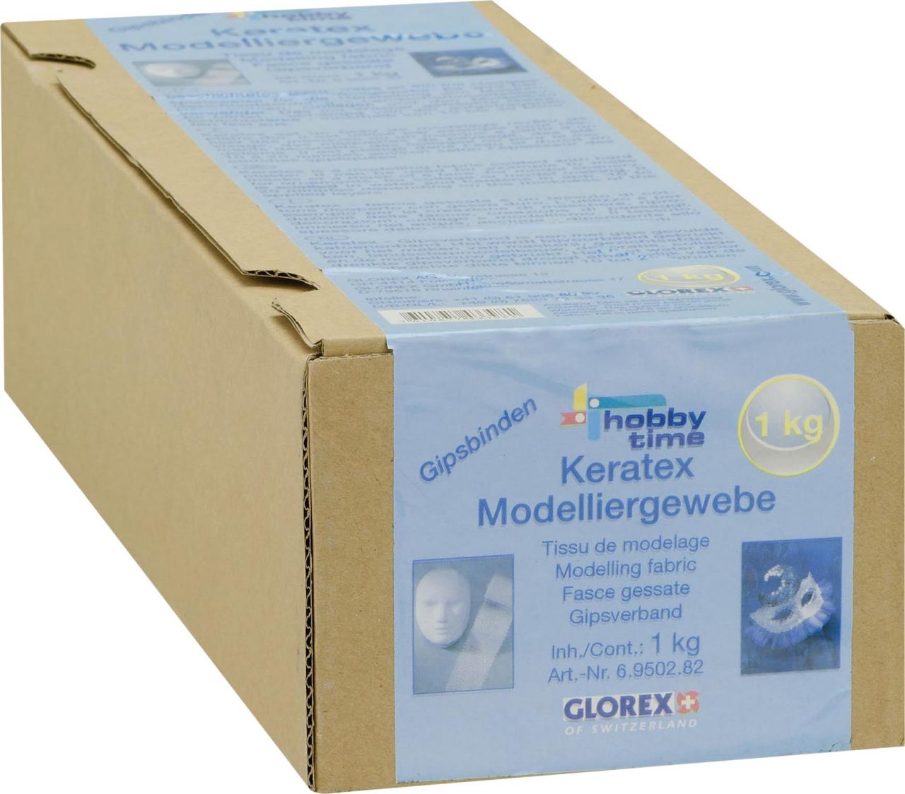 Glorex Gipsbinden Grosspackung 1 kg, 5 Rollen à 5m x 10cm von Glorex