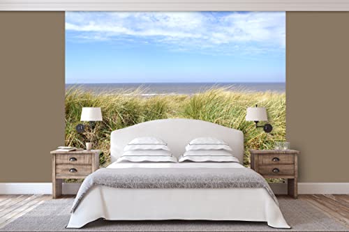 Glücksvilla - Fototapete, selbstklebend (240 x 300 cm (BxH) - div. Maße - Vlies-Tapete XXL moderne Wand-Deko - Düne von Zandvoort - Holland Niederlande Strand Meer Atlantik Fotografie von Glücksvilla