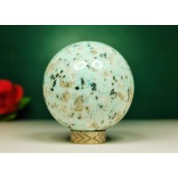 Große 55mm | Grün Kiwi Jaspis Stein Mineralien Heilung Metaphysical Sphere Ball Valentinstag Geschenke von GodCrystalGifts