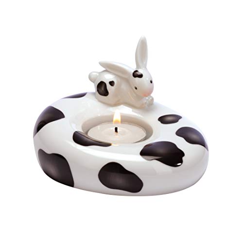 Goebel - 66874314: Bunny de luxe - Cow Bunny - Teelichthalter von Goebel