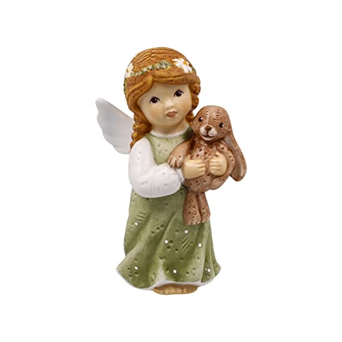 Goebel Nina und Marco Mein Kuschelfreund 2023 Sammelfigur Engel mit Hase aus Porzellan, 11-750-97-1 von Goebel