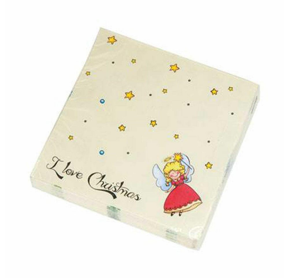 Goebel Papierserviette Rosi Bolli Fredi Clausi I Love Christmas von Goebel