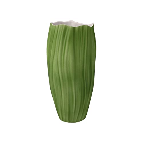 Goebel Vase Spirulina Colori in der Farbe Dunkelgrün, aus Biskuit-Porzellan hergestellt, Maße: 10 x 10 x 20 cm, 23-123-05-1 von Goebel