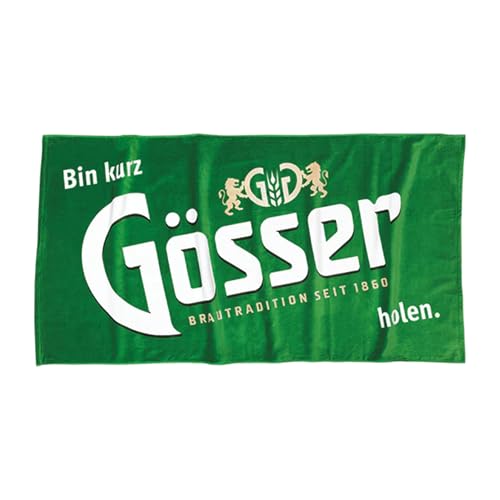 Gösser | Frotteebadetuch 80 x 160 cm | Design im stilvollen Grün-Weiß | das Must-Have für Ware Fans Österreichs bestes Bier von Gösser