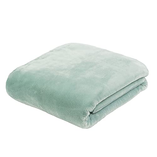 Gözze - Premium Cashmere-Feeling Wohn- und Kuscheldecke, 500 g/m², 130 x 170 cm - Aqua von Gözze