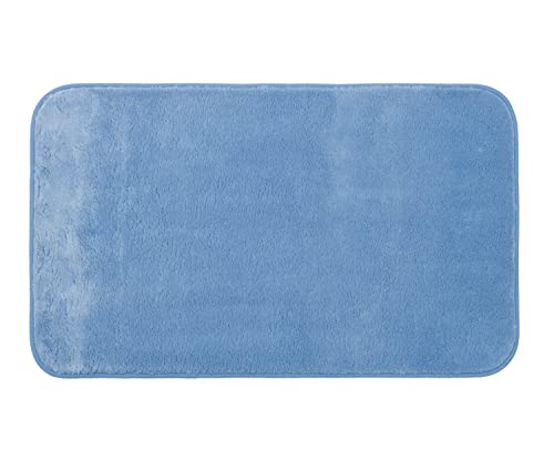 Gözze - Premium Rutschfester Badteppich, RIO, 100% Microfaser, 50 x 70 cm - Blau von Gözze