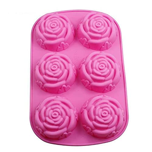 Golddunes Schöne Rosa Rose Silikonform Schokolade Gelee Wachs Kuchen Backform von Gold1