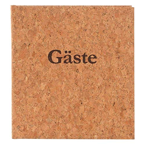 goldbuch gästebuch mit Lesezeichen, Kork, 23 x 25 cm, 176 weiße Blankoseiten Schreibpapier, Kunstdruck laminiert, Braun, 48353 von goldbuch