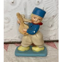 Vintage 1940's Chalkware Dutch Boy Statue Figur Coventry Ware 13 cm Hoch von GoldenGatheringsShop