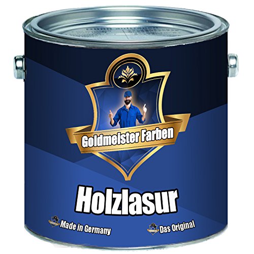 Goldmeister Farben Holzlasur meisterhafte Lasur in 12 verschiedenen Farbtönen Holzöl für Pflege von Holz (10 L, Pinie) von Goldmeister Farben