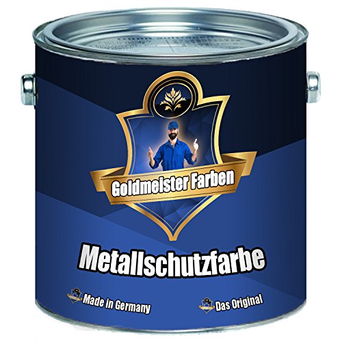 Goldmeister Farben Metallschutzfarbe hochwertiger Metallschutzlack Metall-Lack (1 L, Moosgrün (RAL 6005)) von Goldmeister Farben