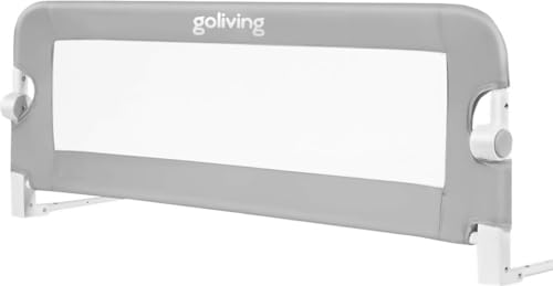 Goliving Raus-Fallschutz Bett klappbar - Bettschutzgitter für Kinder - Bettgitter Boxspringbett - Gitterschutz Babybett 120 cm - Bettkantenschutz bis 27 kg von Goliving