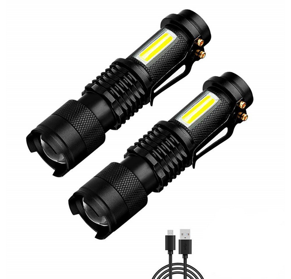 Gontence LED Taschenlampe LED-Taschenlampe,Tragbare und superhelle mit 3einstellbarer Helligkeit (2-St) von Gontence