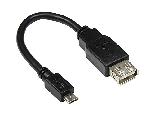 Good Connections® USB 2.0 OTG (On-the-go) Adapterkabel für Smartphones, Tablets und Kameras - Stecker Micro B an Buchse A - USB 2.0 Standard, Datenübertragungsrate bis zu 480 Mbit/s - schwarz, 0,1 m von Good Connections