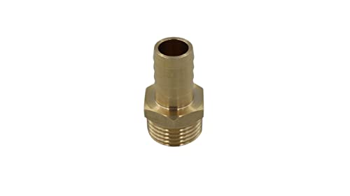 GOSHE Schlauchspitze aus Messing mit Außengewinde, Größe: 1/2"x10mm, dicht, korrosionsbeständig, einfache Installation, universell, für Gummi-, Garten- und Druckschläuche, Beregnung und Bewässerung von GOSHE