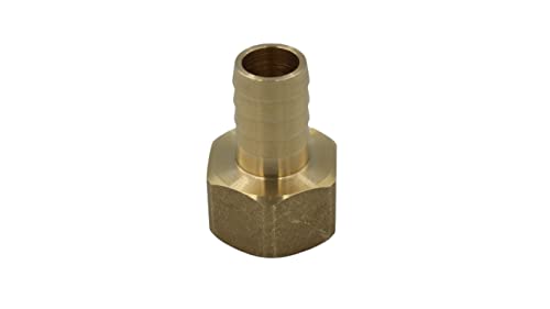 GOSHE Schlauchspitze aus Messing mit Innengewinde, Größe: 1/2"x10mm, dicht, korrosionsbeständig, einfache Installation, universell, für Gummi-, Garten- und Druckschläuche, Beregnung und Bewässerung von GOSHE