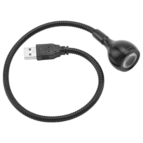 USB-LED-Tischleuchte, flexibler Hals tragbares USB-LED-Licht Laptop-Computer USB-Lampe für Studenten, Kinder, Lesen(Schwarz, Warmweiß) von Goshyda