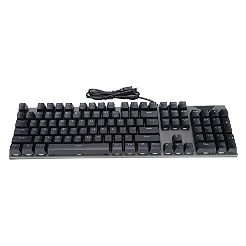 Goshyda Mechanische Tastatur, Kabelgebundene Gaming-Hintergrundbeleuchtung, Ultradünne USB-Tastatur, Ergonomisches, Faltbares Design, für Desktop-PC-Spiele Office, für Windows XP/7/8/10 Kompatibel von Goshyda