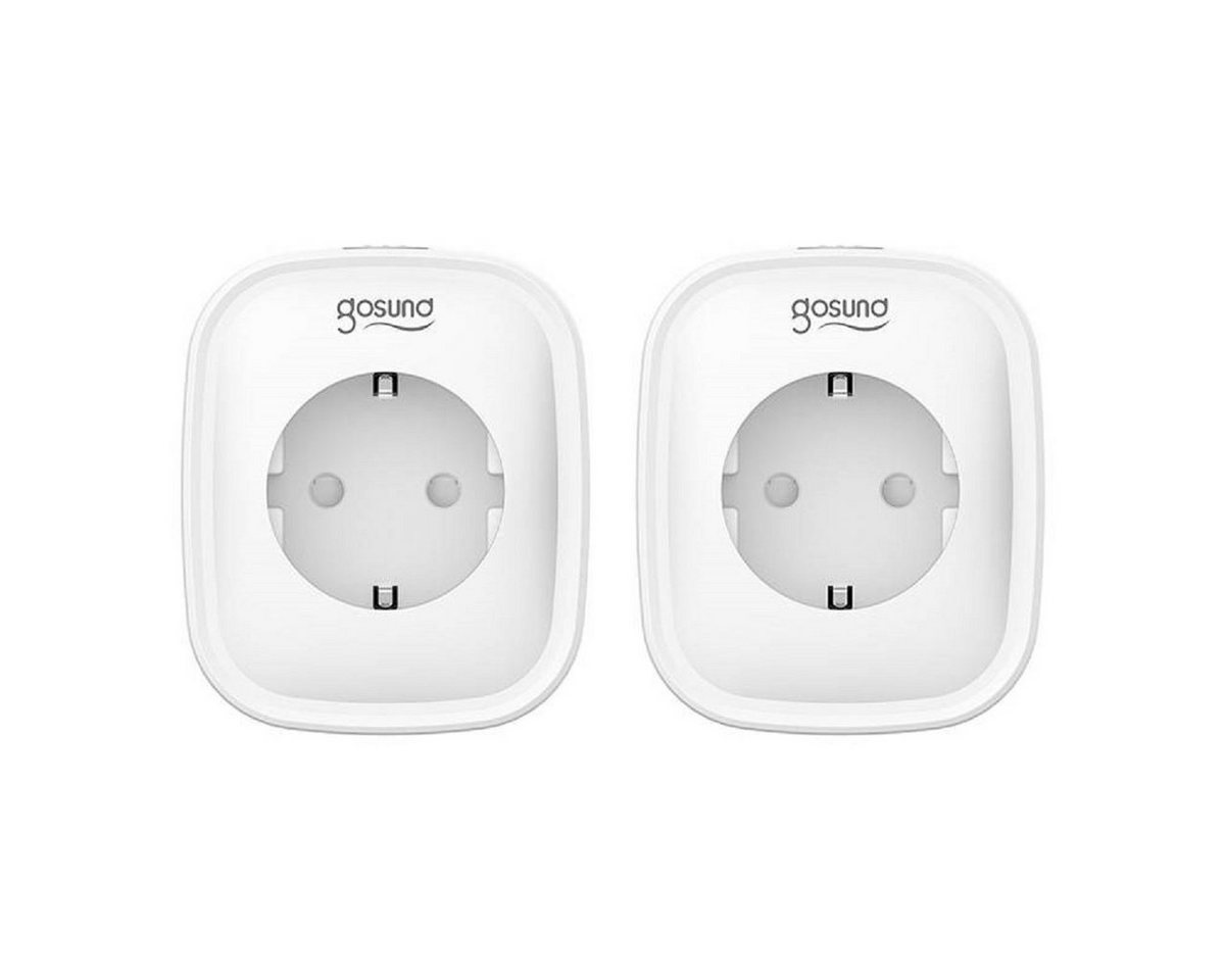 Gosund Steckdose Steckdose mit einem EU-Stecker WiFi Smart (2er-Pack), Weiß von Gosund