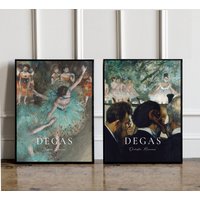 2Er Set Edgar Degas Ballerinas Prints, Ballerina Poster, Ausstellung Wandkunst, Musiker Im Orchester Druck von GotTheme