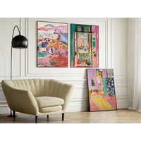 3Er Set Henri Matisse Poster, Offenes Fenster Ansicht Von Collioure Druck, Ausstellungsplakat, Druck von GotTheme