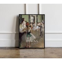 Edgar Degas The Ballet Class Print, Ballerina Poster, Vintage Ausstellungsposter, Wandkunst, Ballettdruck, Tänzer Druck von GotTheme