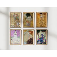 Gustav Klimt Poster Sets, Ausstellung Print, Poster, Wandkunst, Home Decor von GotTheme