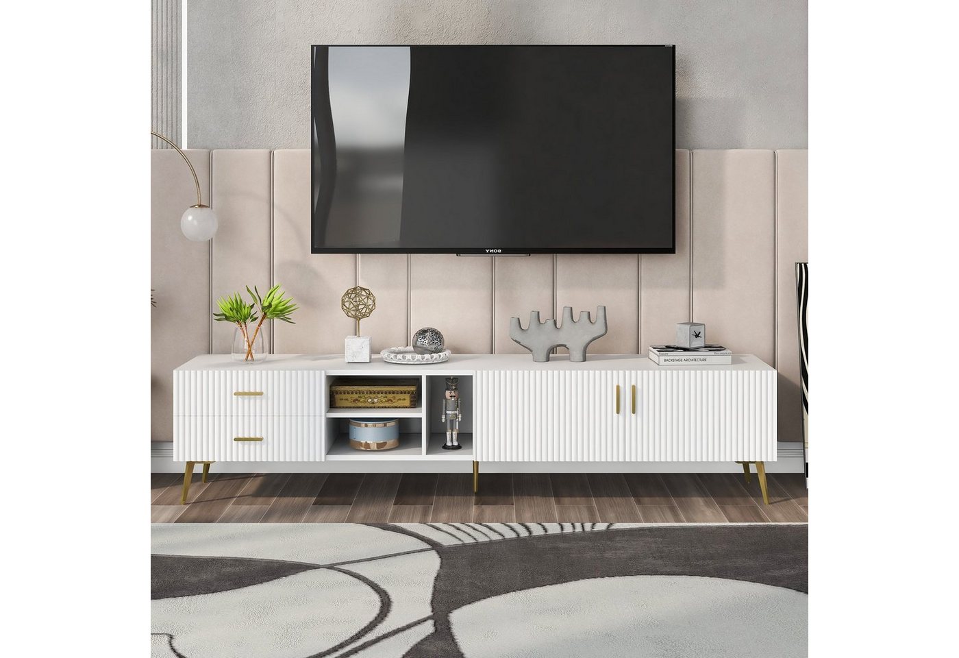 Gotagee TV-Schrank 180x35x41 TV-Schrank Sideboard Lowboard TV-Konsolentisch Medienkonsole von Gotagee