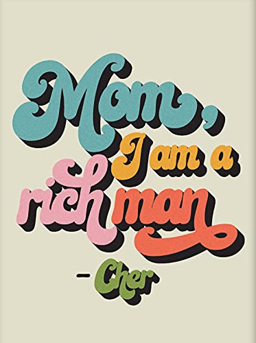 Graman Metallschild "Mom, I Am A Rich Man", Retro-Wanddekoration für Zuhause, Cafés, Büro, Geschäft, Kneipen, Clubs, Geschenkschild, Metallblech, 30,5 x 20,3 cm von Graman
