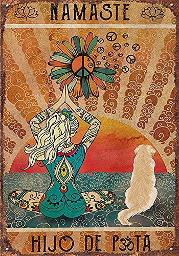 Graman Yoga Hund Katze Foto-Rasse Wanddruck Poster New Home Retro Vintage Poster Metall Tin Sig 30,5 x 45,7 cm von Graman