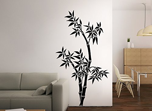 Grandora W131 Wandtattoo Bambus Baum dunkelgrün (BxH) 95 x 180 cm von Grandora