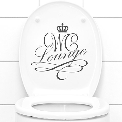 Grandora Wandtattoo WC Lounge I dunkelgrün (BxH) 19 x19 cm I Badezimmer Toilette Bad Tür Sticker Aufkleber Wandaufkleber Wandsticker Stickers Badestube W5329 von Grandora