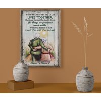 "Personalisiertes Altes Paar Poster, "When We Get To The End Of Our Lives Together", Familien Leinwand, Alter Mann Und Frau Wandkunst, Geschenk Zum von GraphicCrush