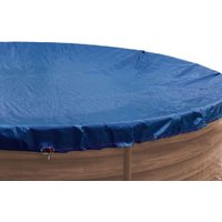 Abdeckplane Pool rund 500cm Royalblau Planenmaß 560cm Sommer Winter von Grasekamp