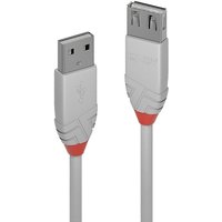 Grau - lindy USB-Kabel usb 2.0 usb-a Stecker, usb-a Buchse 2.00 m 36713 von Grau