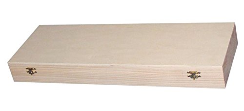 Rechteckige Holzkiste Aus Naturholz. Maße: 45 x 15 x 5 cm. von Greca