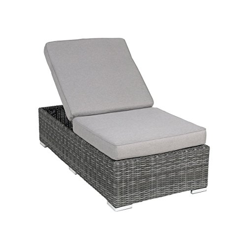 greemotion Gartenliege als Lounge-Modul Bari - Sonnenliege mit Funktion in Grau - Liegestuhl-Element mit Auflage - Rattan-Bank verstellbar - Outdoor-Gartenmöbel aus Polyrattan greemotion Gartenliege als Lounge-Modul Bari - Sonnenliege mit Funktion in Grau - Liegestuhl-Element mit Auflage - Rattan-Bank verstellbar - Outdoor-Gartenmöbel aus Polyrattan von Greemotion