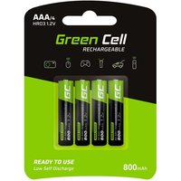 Green Cell - Wiederaufladbare Batterien (800 mAh, 1,2 v, 4 Zellen, Ni-MH, aaa) von Green Cell