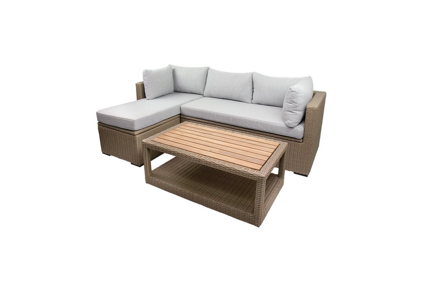 Green Spirit Gartenlounge-Set Gartenlounge Ancona, (Set, 3-tlg), integrierte Kissenaufbewahrung von Green Spirit